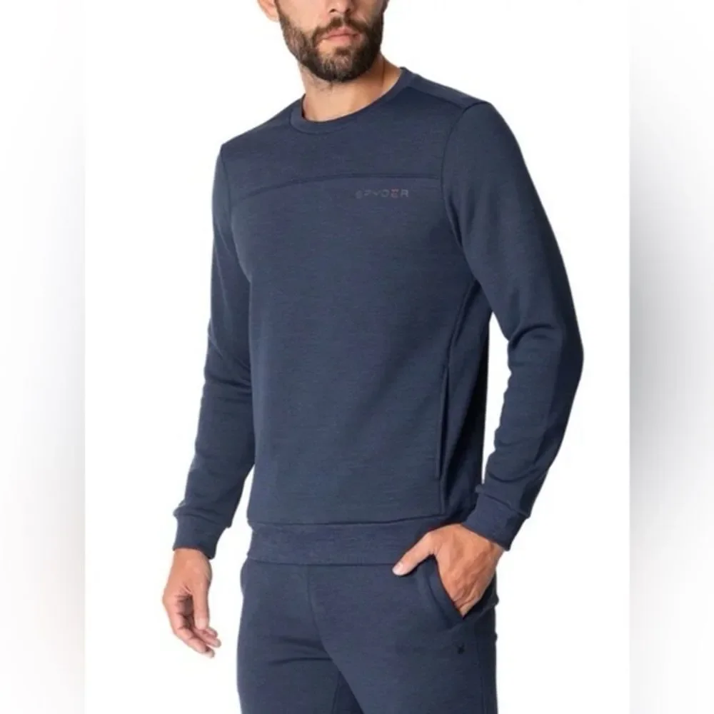 Spyder Active Blue Crew Neck- Large